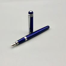 Laden Sie das Bild in den Galerie-Viewer, Matrix blau/chrom X-Pen Füller 